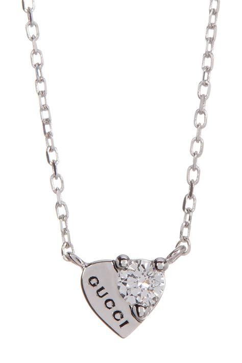 gucci trademark necklace gold|trademark necklace with heart pendant.